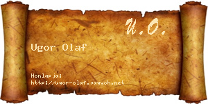 Ugor Olaf névjegykártya